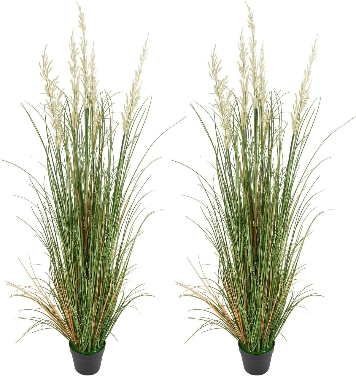Artificial Grass Plant, 27 inch Faux Onion Grass Fake Greenery Shrubs Plant, Premium PVC for Indoor Outdoor House Home Garden Office Room Décor, Housewarming, 8 Pack Green