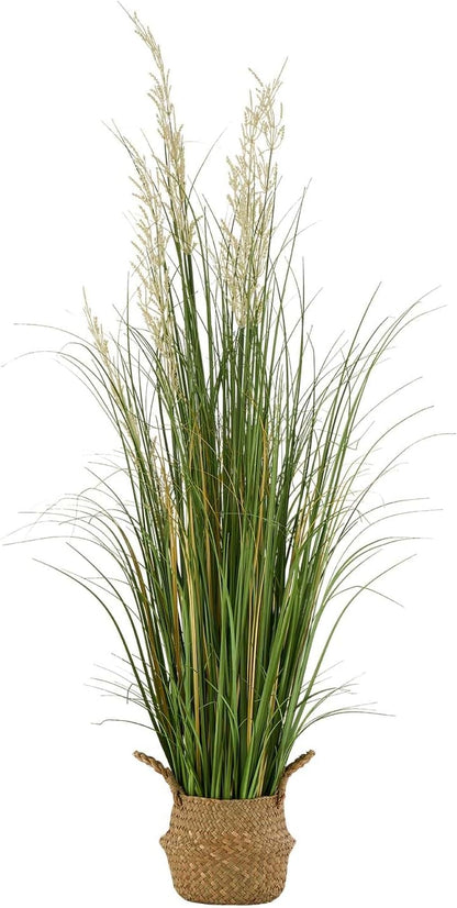 Artificial Grass Plant, 27 inch Faux Onion Grass Fake Greenery Shrubs Plant, Premium PVC for Indoor Outdoor House Home Garden Office Room Décor, Housewarming, 8 Pack Green