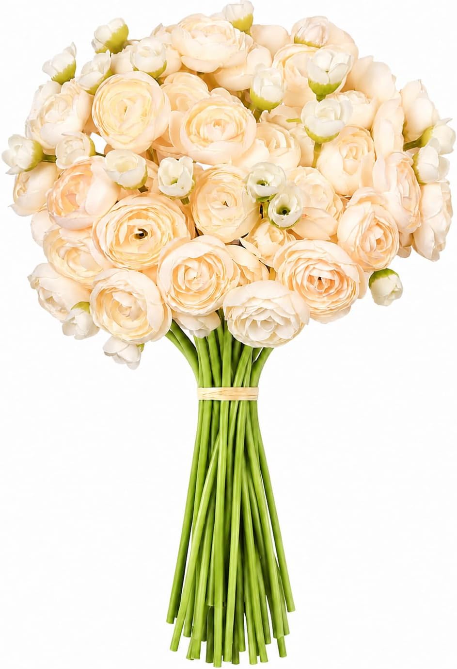 24 Pcs Ranunculus Artificial Flower Faux Silk Mini Ranunculus Flowers Fake Flowers for DIY Bouquet,Centerpieces Tables, Wedding Decor, Bridal Shower Decorations,Home Decor