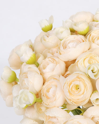 24 Pcs Ranunculus Artificial Flower Faux Silk Mini Ranunculus Flowers Fake Flowers for DIY Bouquet,Centerpieces Tables, Wedding Decor, Bridal Shower Decorations,Home Decor