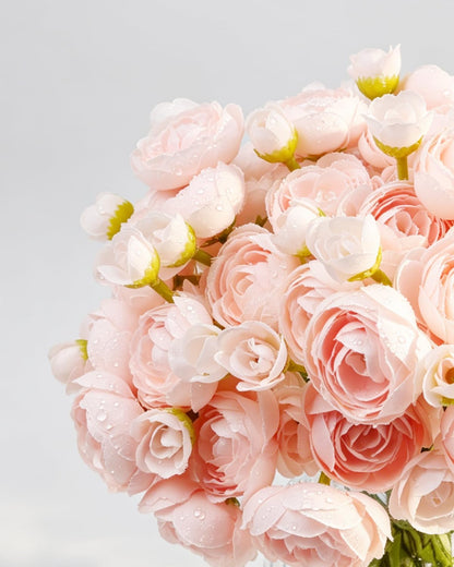 24 Pcs Ranunculus Artificial Flower Faux Silk Mini Ranunculus Flowers Fake Flowers for DIY Bouquet,Centerpieces Tables, Wedding Decor, Bridal Shower Decorations,Home Decor