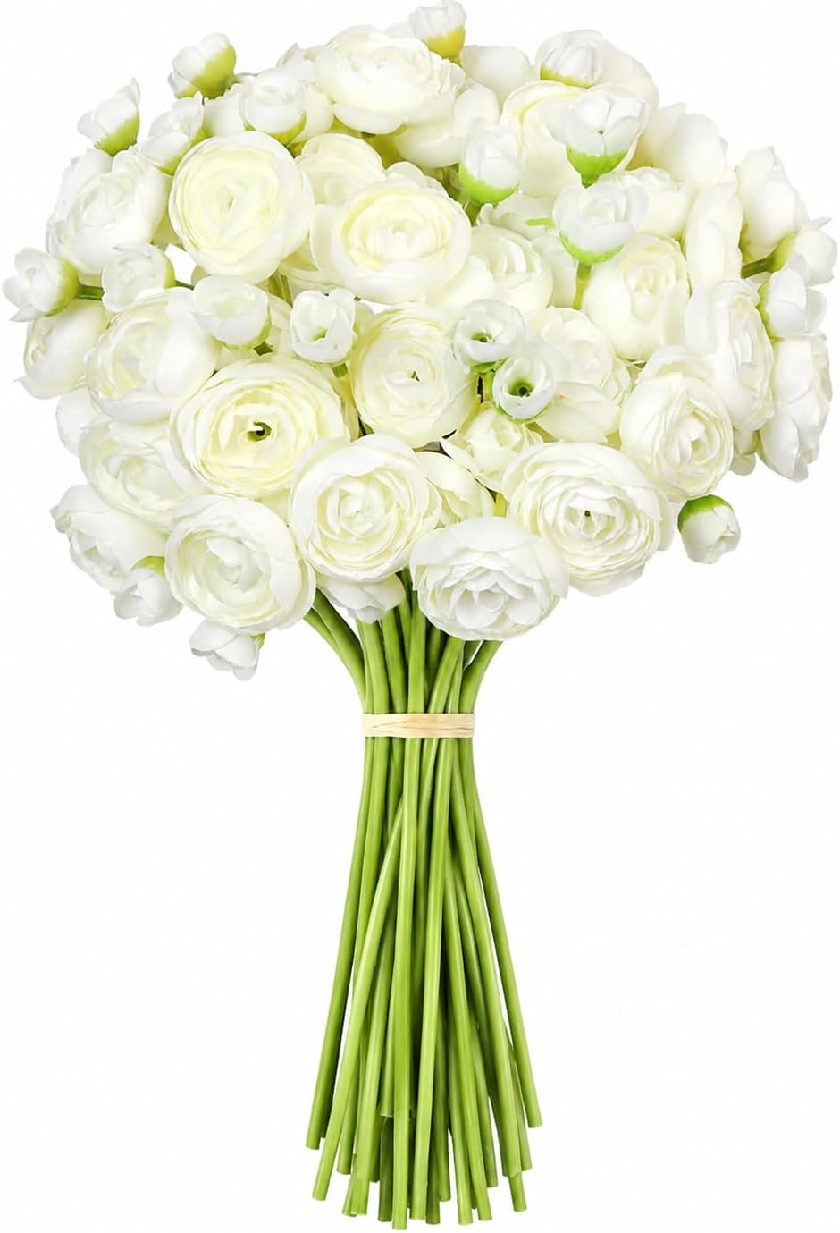 24 Pcs Ranunculus Artificial Flower Faux Silk Mini Ranunculus Flowers Fake Flowers for DIY Bouquet,Centerpieces Tables, Wedding Decor, Bridal Shower Decorations,Home Decor