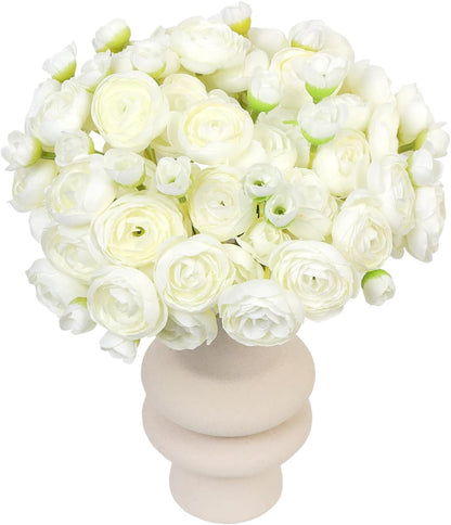 24 Pcs Ranunculus Artificial Flower Faux Silk Mini Ranunculus Flowers Fake Flowers for DIY Bouquet,Centerpieces Tables, Wedding Decor, Bridal Shower Decorations,Home Decor