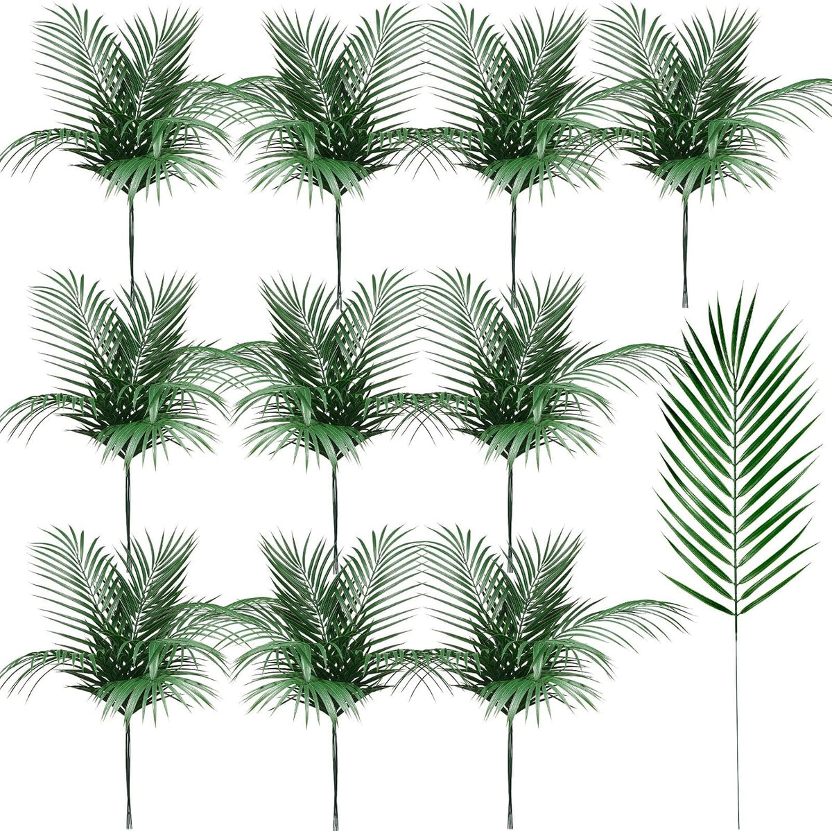 100 Pcs 25 in Artificial Palm Leaves Decor Large Tropical Faux Plant