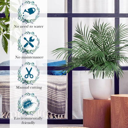 100 Pcs 25 in Artificial Palm Leaves Decor Large Tropical Faux Plant