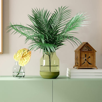 100 Pcs 25 in Artificial Palm Leaves Decor Large Tropical Faux Plant