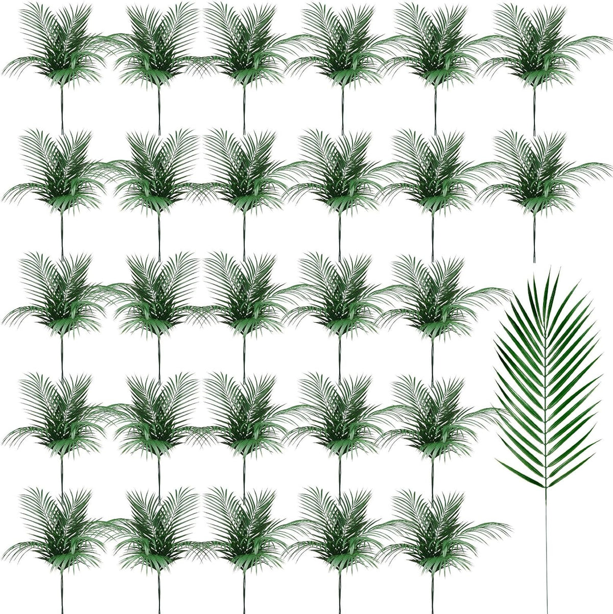 100 Pcs 25 in Artificial Palm Leaves Decor Large Tropical Faux Plant