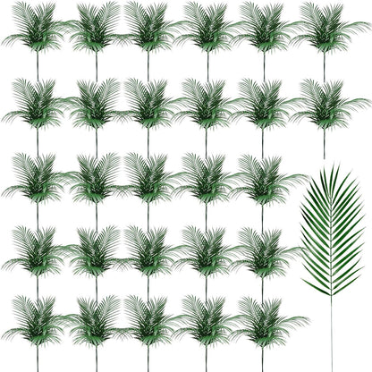 100 Pcs 25 in Artificial Palm Leaves Decor Large Tropical Faux Plant