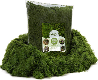 1.5LB Bulk Moss for Decorating - Fake Moss for Crafts, Potted Plants, Fairy Gardens, Terrariums & Wedding Displays | Natural Look Faux Grass (Dark Green)