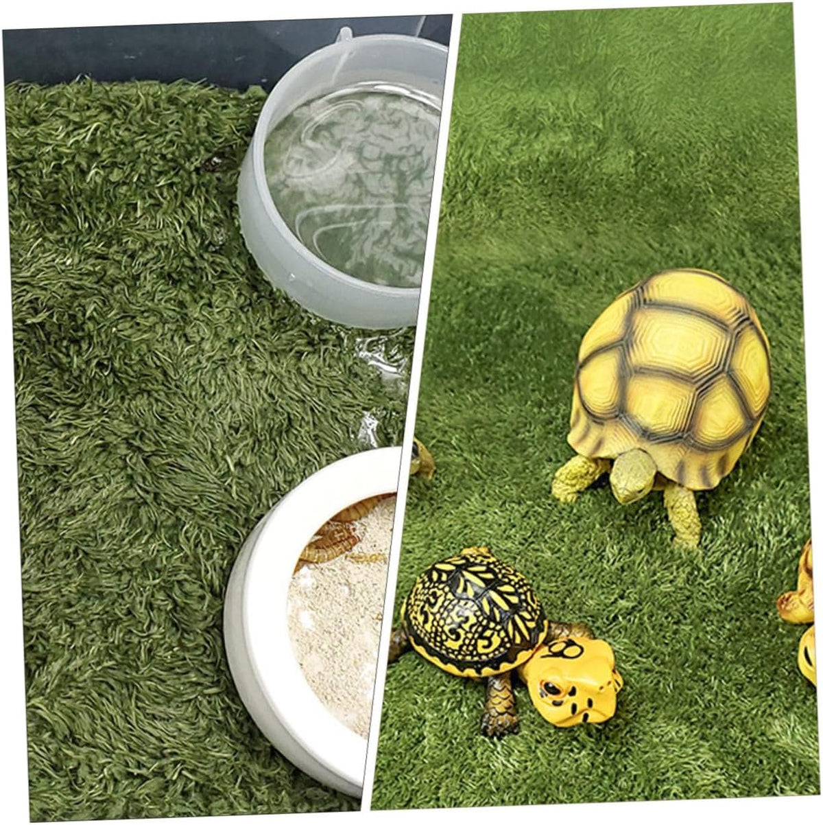 Decorative Reptile Lawn Mat Artificial Grass Carpet for Turtles Frogs and Lizards Easy to Install Absorbent Breathable Reptile Decor for Terrarium Enclosure