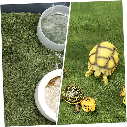 Decorative Reptile Lawn Mat Artificial Grass Carpet for Turtles Frogs and Lizards Easy to Install Absorbent Breathable Reptile Decor for Terrarium Enclosure