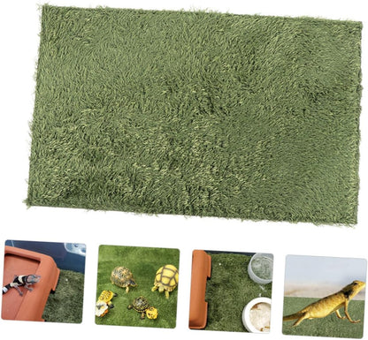 Decorative Reptile Lawn Mat Artificial Grass Carpet for Turtles Frogs and Lizards Easy to Install Absorbent Breathable Reptile Decor for Terrarium Enclosure