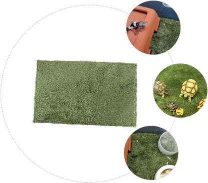 Decorative Reptile Lawn Mat Artificial Grass Carpet for Turtles Frogs and Lizards Easy to Install Absorbent Breathable Reptile Decor for Terrarium Enclosure