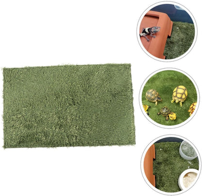 Decorative Reptile Lawn Mat Artificial Grass Carpet for Turtles Frogs and Lizards Easy to Install Absorbent Breathable Reptile Decor for Terrarium Enclosure