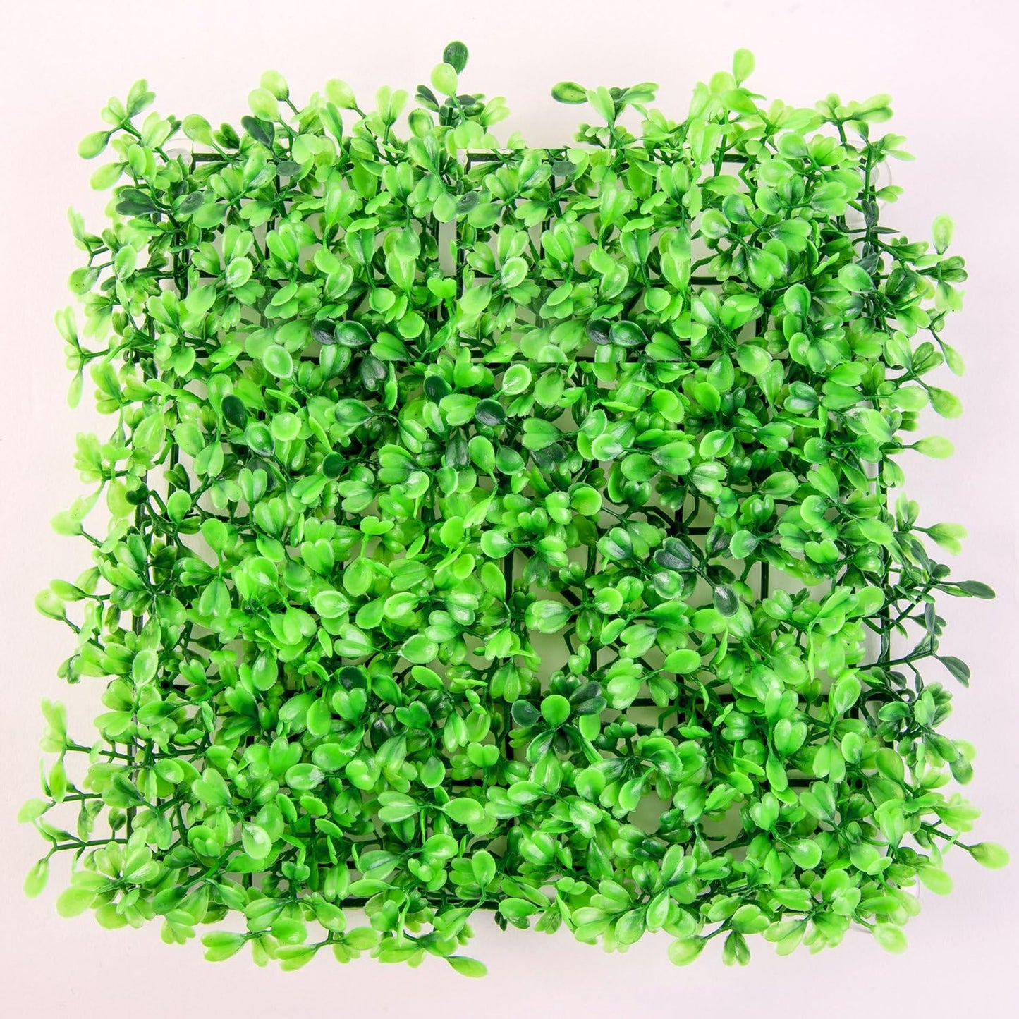 Aquarium Decorations Grass Artificial Plastic Lawn 9 inches Square Landscape Green Plants for Saltwater Freshwater Tropical Fish Tank Decoration,with 8 Pcs Suction Cups