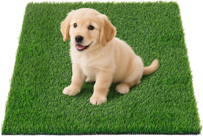 Artificial Pee Grass Pad for Dogs, Fake Grass Replacement Pads for Dog Potty Tray Training Pet Turf, Indoor and Outdoor Mat- 2 Packs (14" x 18")
