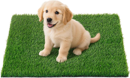 Artificial Pee Grass Pad for Dogs, Fake Grass Replacement Pads for Dog Potty Tray Training Pet Turf, Indoor and Outdoor Mat- 2 Packs (14" x 18")