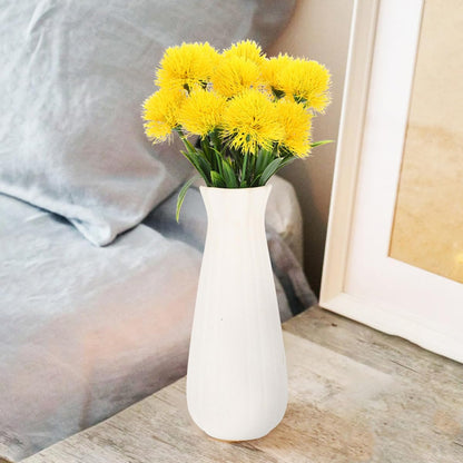 Faux Dandelion Artificial Flowers Bouquet Lifelike Yellow Simulation Dandelion for Wedding Home Office Table Decoration 9.84In