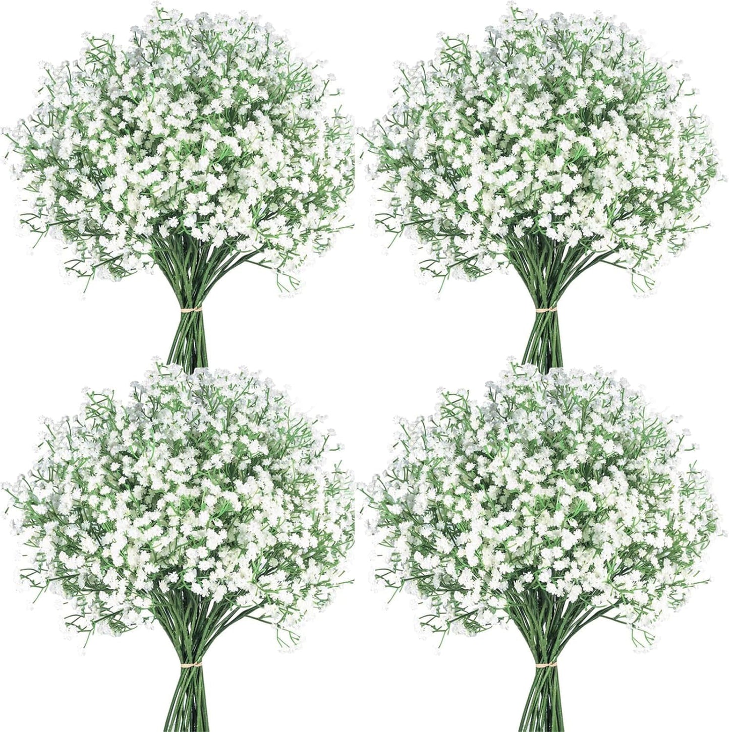 100 Pcs Faux White Hydrangea Artificial Flowers Bulk, Fake Silk Hydrangea Flowers Heads with Stems for Wedding Decorations Garden Party Baby Shower Porch Home Decor Table Centerpieces