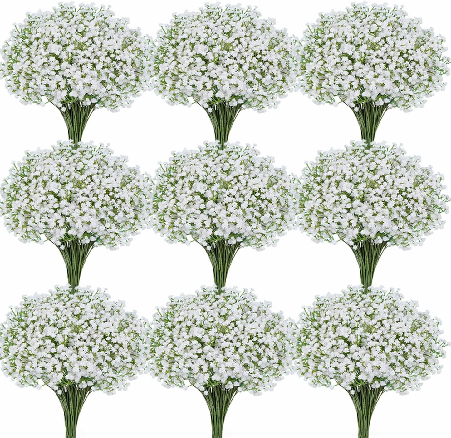 100 Pcs Faux White Hydrangea Artificial Flowers Bulk, Fake Silk Hydrangea Flowers Heads with Stems for Wedding Decorations Garden Party Baby Shower Porch Home Decor Table Centerpieces