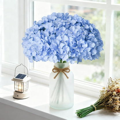 100 Pcs Faux White Hydrangea Artificial Flowers Bulk, Fake Silk Hydrangea Flowers Heads with Stems for Wedding Decorations Garden Party Baby Shower Porch Home Decor Table Centerpieces
