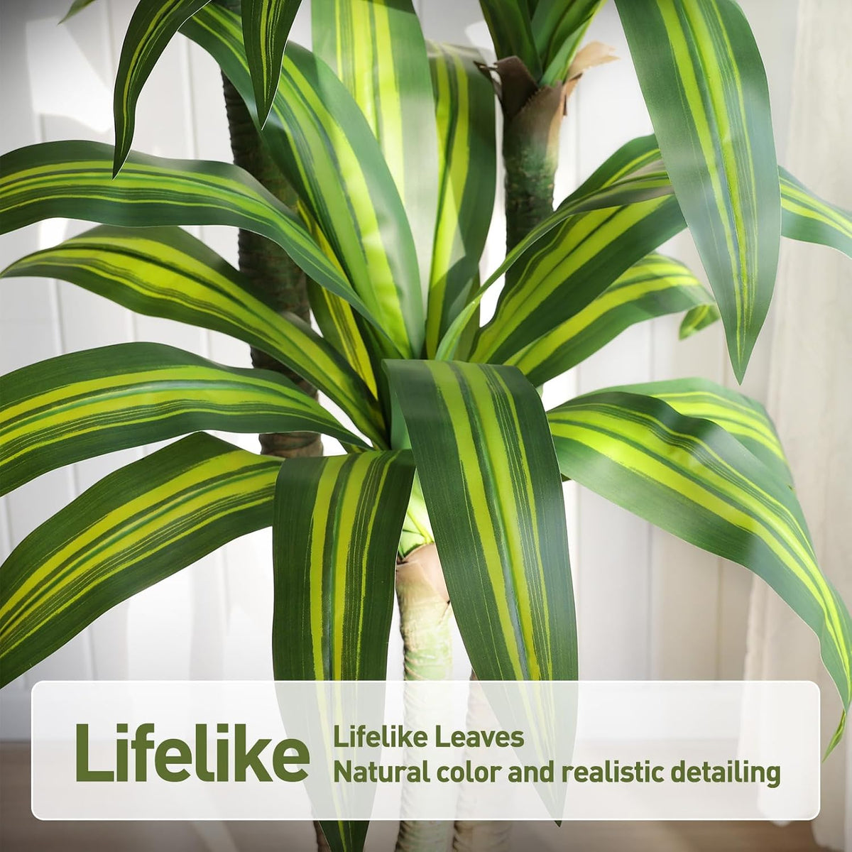 5ft Artificial Dracaena Tree with Natural Trunk