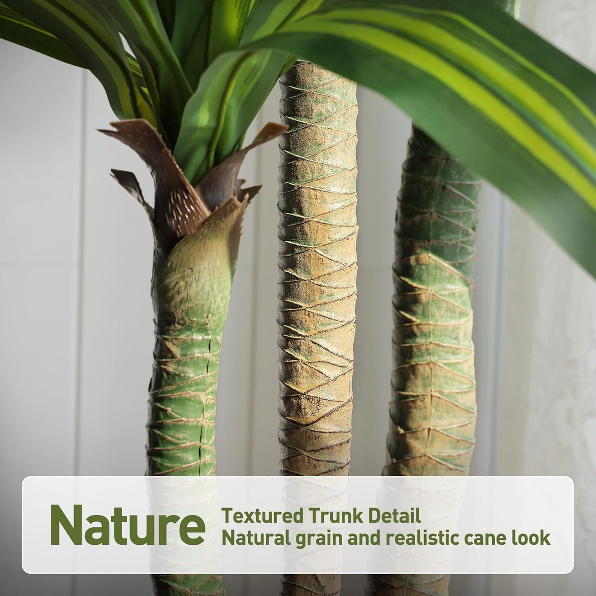 5ft Artificial Dracaena Tree with Natural Trunk