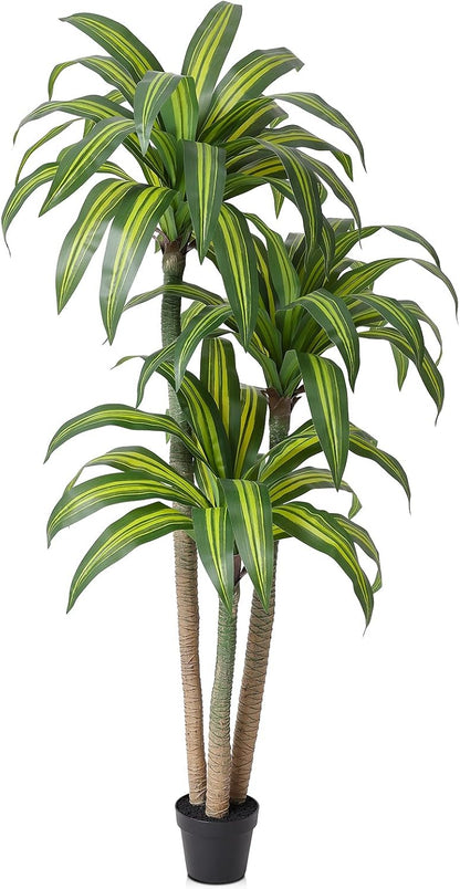 5ft Artificial Dracaena Tree with Natural Trunk