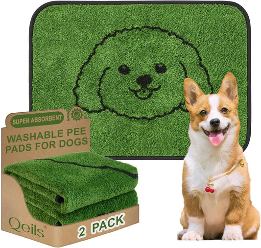 Reusable Puppy Pads , Washable Pee Pads for Dogs 18" x 24" 2 Pack