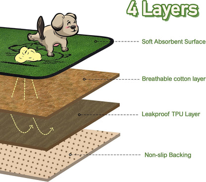 Reusable Puppy Pads , Washable Pee Pads for Dogs 18" x 24" 2 Pack