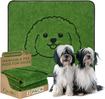Reusable Puppy Pads , Washable Pee Pads for Dogs 18" x 24" 2 Pack