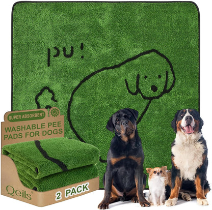 Reusable Puppy Pads , Washable Pee Pads for Dogs 18" x 24" 2 Pack