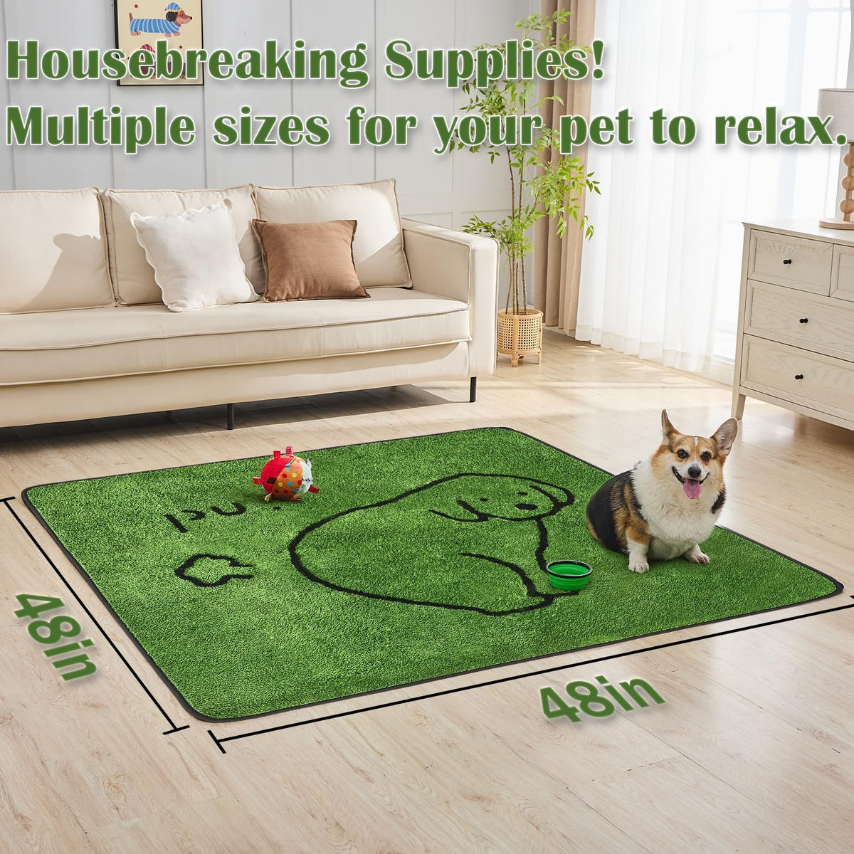 Reusable Puppy Pads , Washable Pee Pads for Dogs 18" x 24" 2 Pack