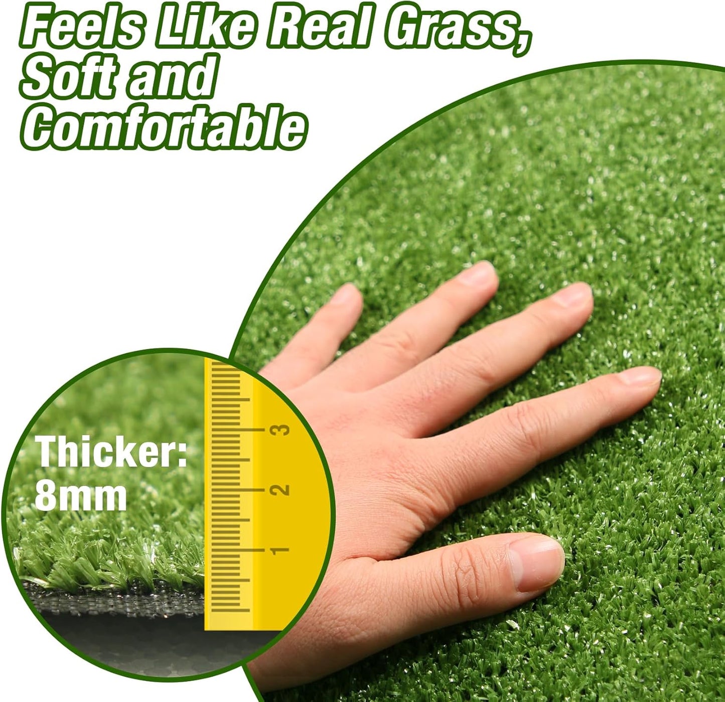 GLOBREEN Grass Pad for Dog Large Size - 2FTx6FT, Dog Potty Training Turf, Indoor Outdoor Pets Pee Fake Grass for Balcony Patio Yard