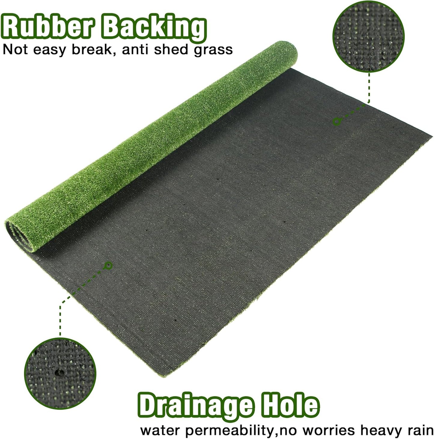 GLOBREEN Grass Pad for Dog Large Size - 2FTx6FT, Dog Potty Training Turf, Indoor Outdoor Pets Pee Fake Grass for Balcony Patio Yard