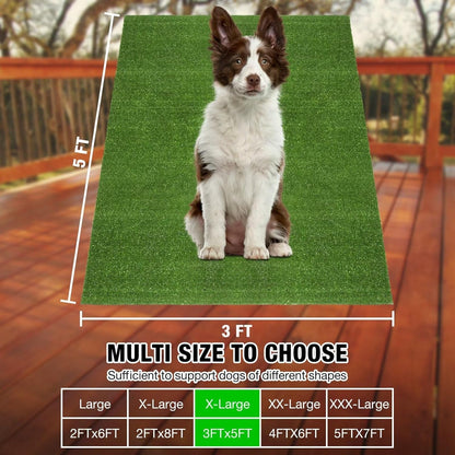 GLOBREEN Grass Pad for Dog Large Size - 2FTx6FT, Dog Potty Training Turf, Indoor Outdoor Pets Pee Fake Grass for Balcony Patio Yard
