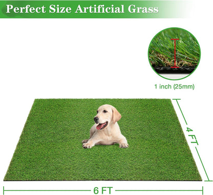 GLOBREEN Grass Pad for Dog Large Size - 2FTx6FT, Dog Potty Training Turf, Indoor Outdoor Pets Pee Fake Grass for Balcony Patio Yard