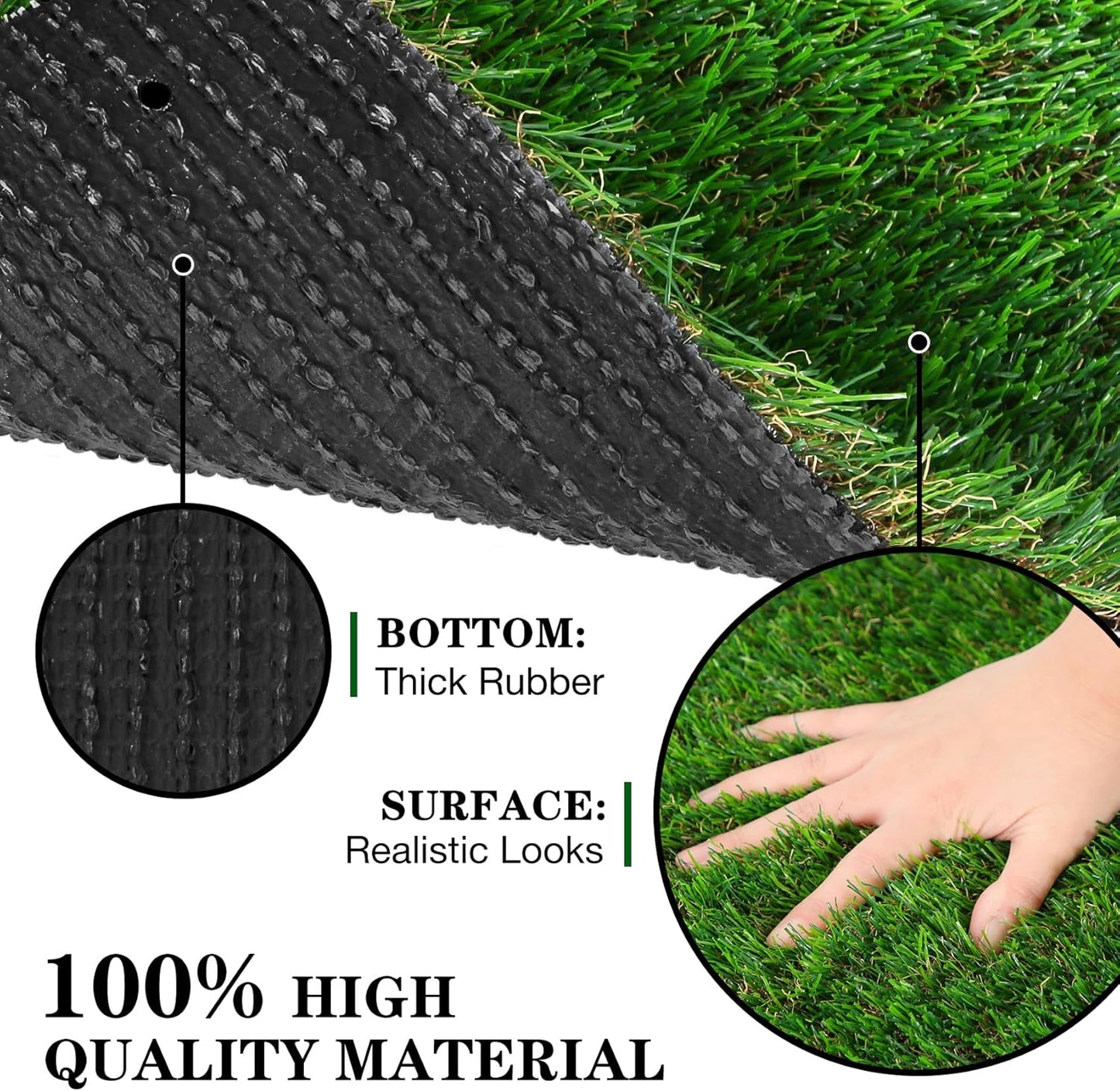 GLOBREEN Grass Pad for Dog Large Size - 2FTx6FT, Dog Potty Training Turf, Indoor Outdoor Pets Pee Fake Grass for Balcony Patio Yard