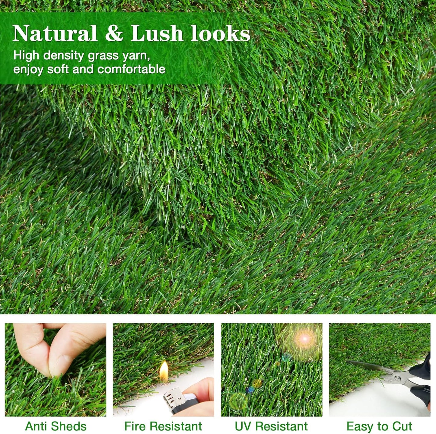 GLOBREEN Grass Pad for Dog Large Size - 2FTx6FT, Dog Potty Training Turf, Indoor Outdoor Pets Pee Fake Grass for Balcony Patio Yard