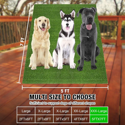 GLOBREEN Grass Pad for Dog Large Size - 2FTx6FT, Dog Potty Training Turf, Indoor Outdoor Pets Pee Fake Grass for Balcony Patio Yard