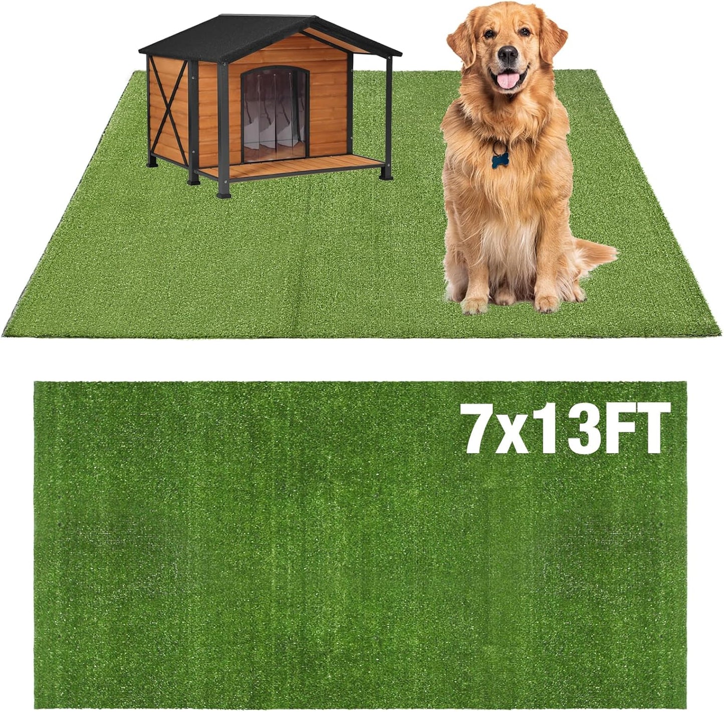 GLOBREEN Grass Pad for Dog Large Size - 2FTx6FT, Dog Potty Training Turf, Indoor Outdoor Pets Pee Fake Grass for Balcony Patio Yard