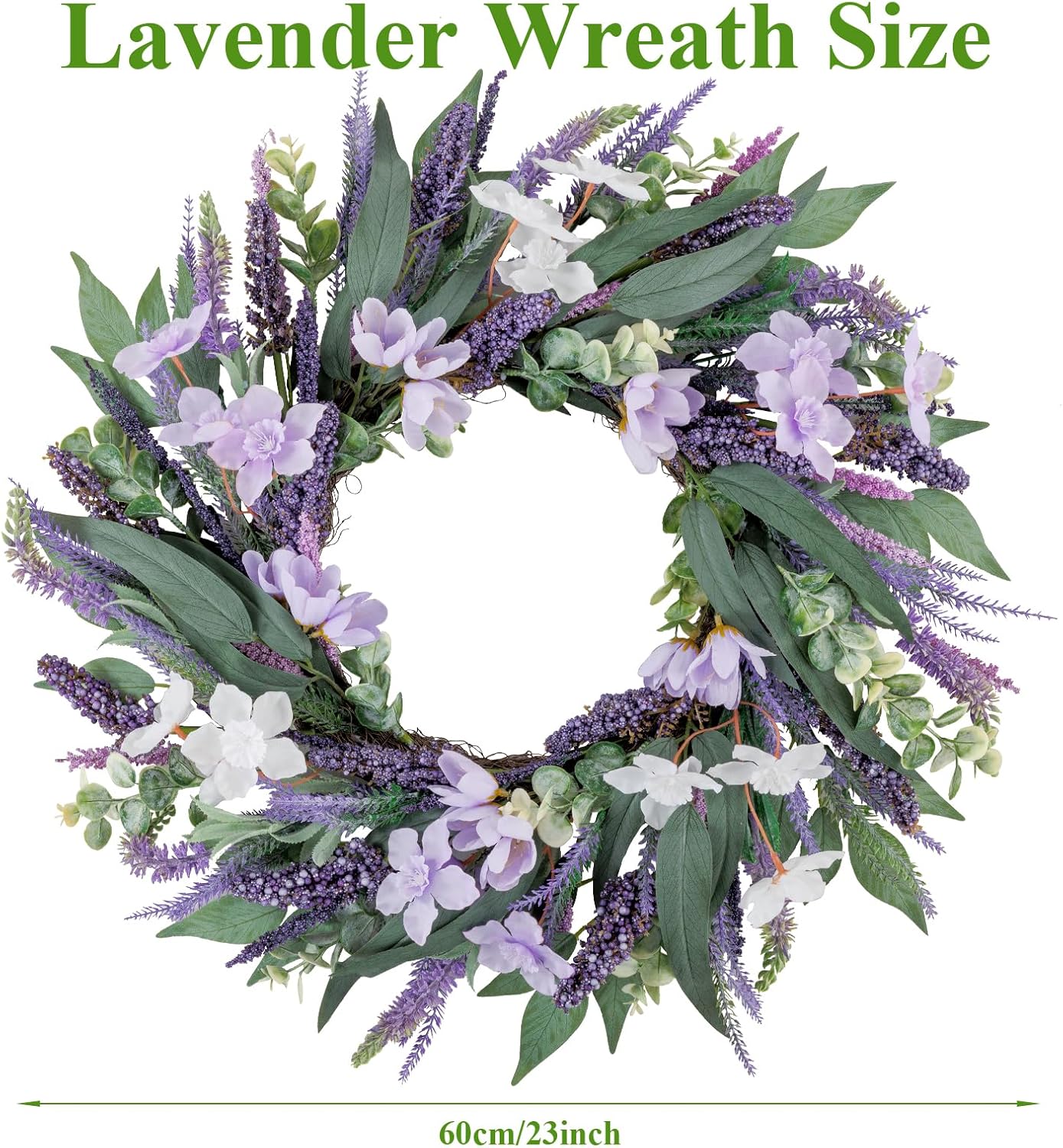 22 Inch Spring Summer Wreaths for Front Door, Artificial Yellow Forsythia Wreath with Green Leaves, Large Silk Floral Wreath for All Seasons Window Wall Wedding Decor