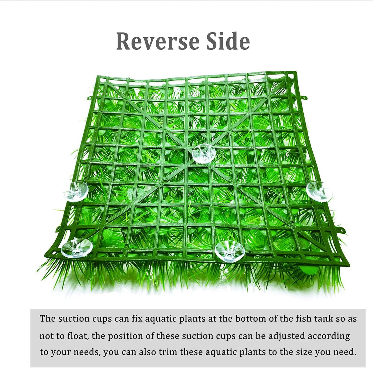 2pcs (10"X10") Artificial Aquarium Grass Mat Decorations Artificial Plastic Lawn Ornament Landscape Green Plants Decoration for Saltwater Freshwater Tropical Fish Tank Decor