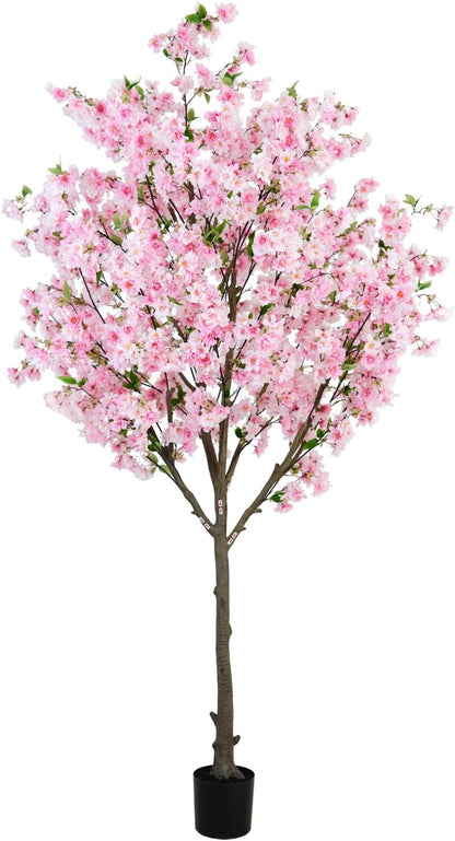 6FT Artificial Cherry Blossom Tree in Pot – Realistic Silk Faux Tree for Home, Party & Wedding Décor