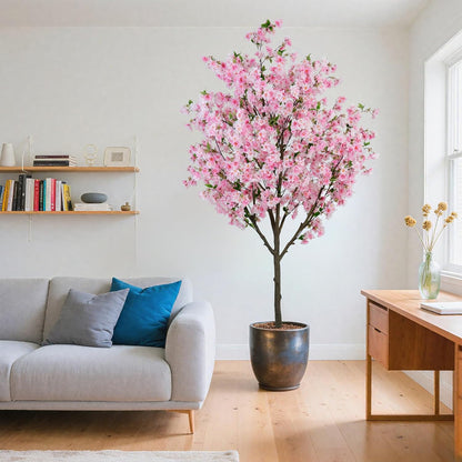 6FT Artificial Cherry Blossom Tree in Pot – Realistic Silk Faux Tree for Home, Party & Wedding Décor
