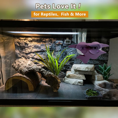 Mushroom Terrarium Decor & Climbing Hold Kit,with 12 Rock Holds, Suction Cups & Adhesive Dots for Geckos, Frogs, Small Lizards & Snakes in Dry/Semi-Moist Habitats (Desert Beige)