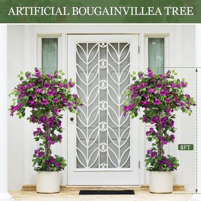 5FT Tall Bougainvillea Artificial Tree for Indoor & Outdoor