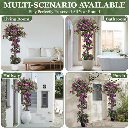 5FT Tall Bougainvillea Artificial Tree for Indoor & Outdoor
