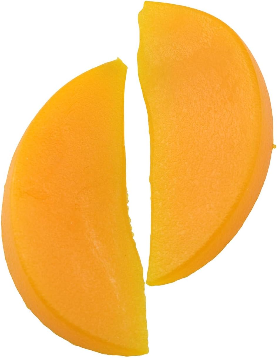 20PCS Artificial Yellow Peach Slice Fake Fruit Slices Home Table Cabinet Decoration Fake Fruit Artificial Peach Sliced Home House Kitchen Tabletop Party Decoration Photography Props Realistic