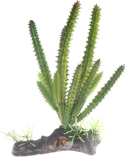 Cactus Plastic Plant Aquarium Ornament Fish Tank Desert Reptile Decoration